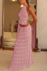 Charming Pleated Maxi Set