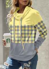 Plaid Mix Style Sweatshirt