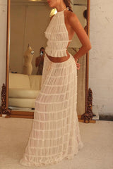 Charming Pleated Maxi Set