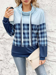 Plaid Mix Style Sweatshirt