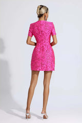 Astrid™ Floral Jacquard Mini Dress