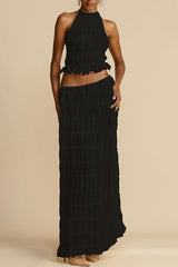 Charming Pleated Maxi Set