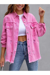 Street Chic Distressed Denim Jacket